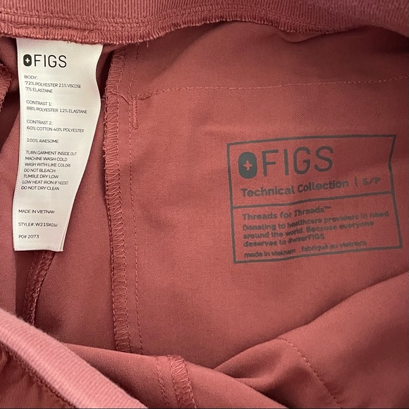 figs mauve Qua skinny jogger scrub pants - Picture 4 of 4